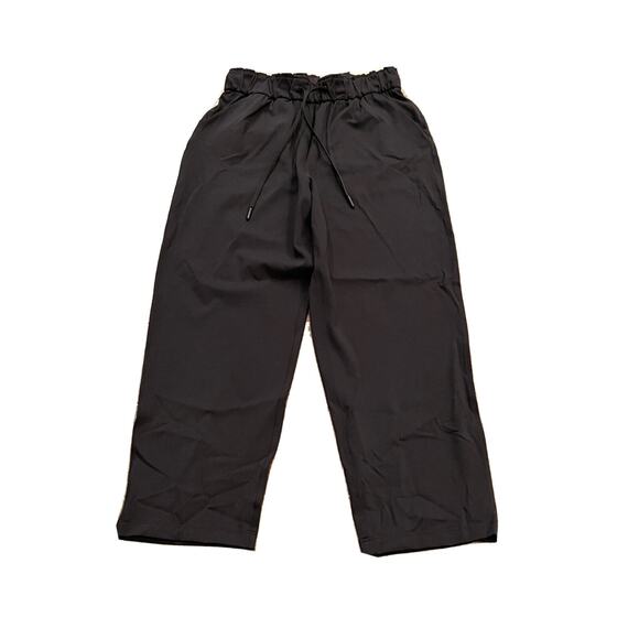 Lululemon Black Womens On the Fly Crop Drawstrings Pants Size 6 - Picture 1 of 9